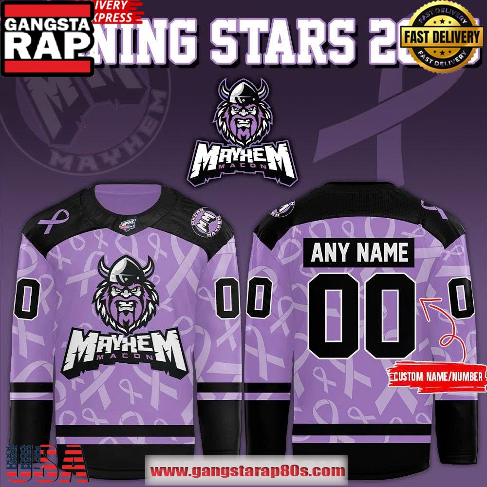 Macon Mayhem x Shining Stars 2025 New Special Custom Hockey Jersey