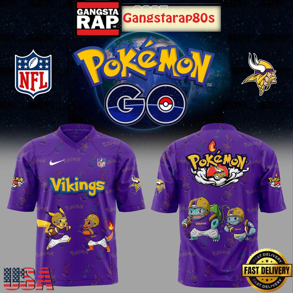 Minnesota Vikings x Pokemon Go 2025 New Design Football Jersey
