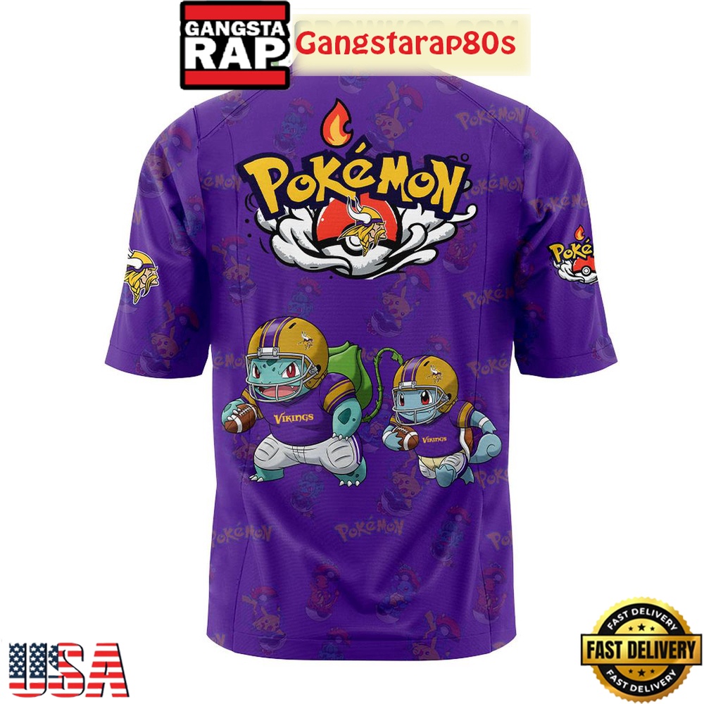 Minnesota Vikings x Pokemon Go 2025 New Design Football Jersey Minnesota Vikings x Pokemon Go 2025 New Design Football Jersey