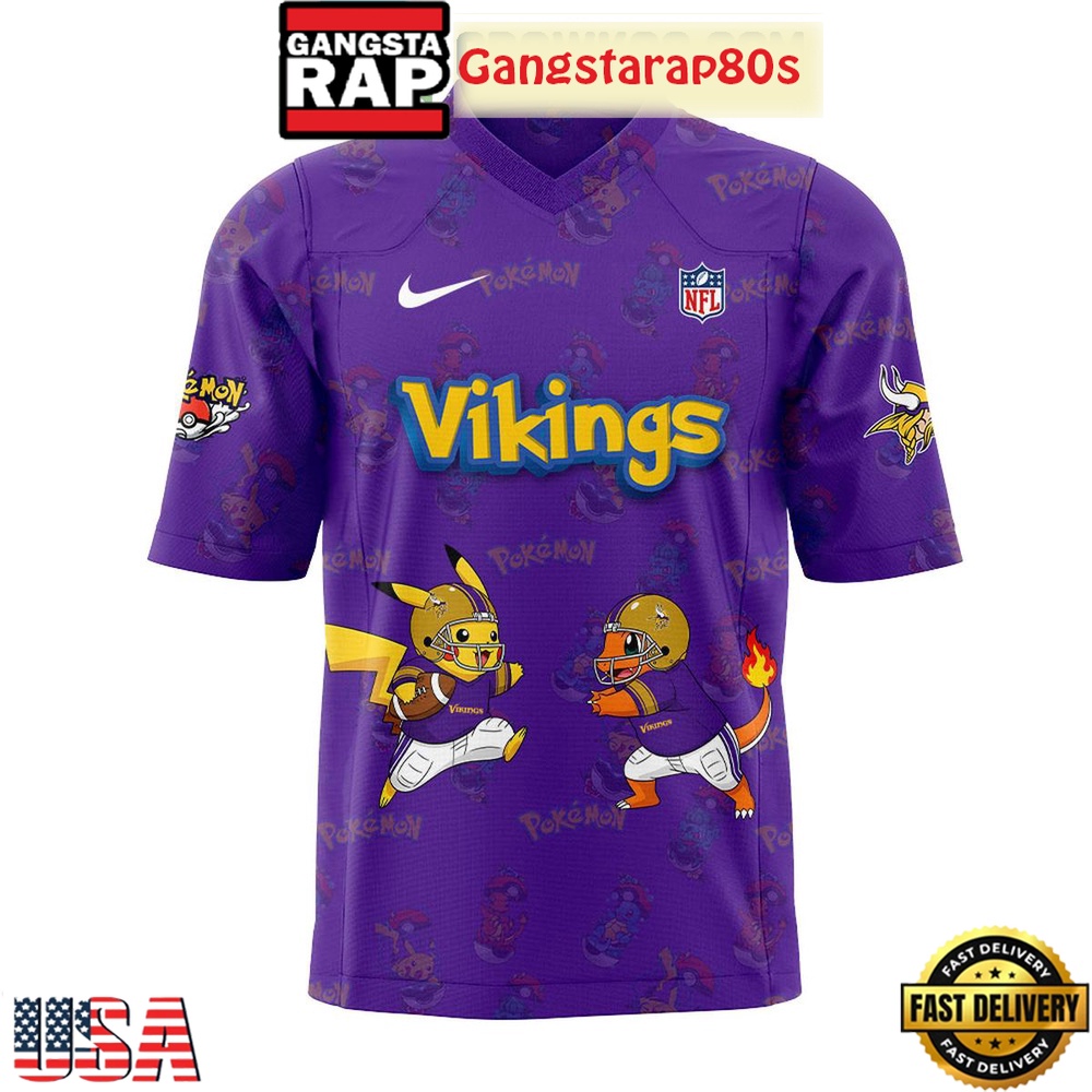 Minnesota Vikings x Pokemon Go 2025 New Design Football Jersey