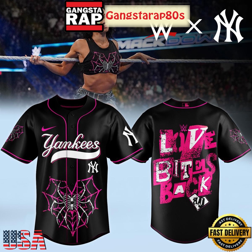 MLB All Team x AJ Lee Live Bites Back Baseball Jersey Shirt