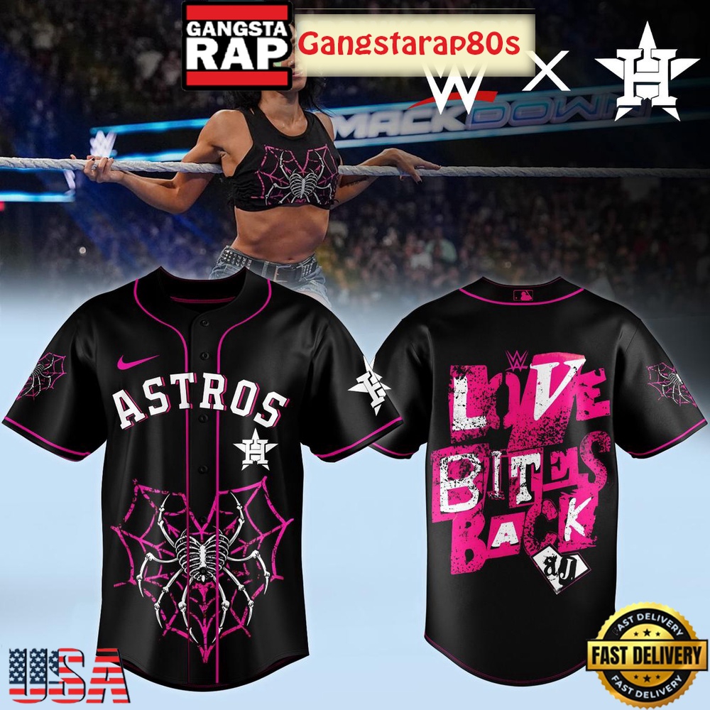 MLB All Team x AJ Lee Live Bites Back Baseball Jersey Shirt MLB All Team x AJ Lee Live Bites Back Baseball Jersey Shirt