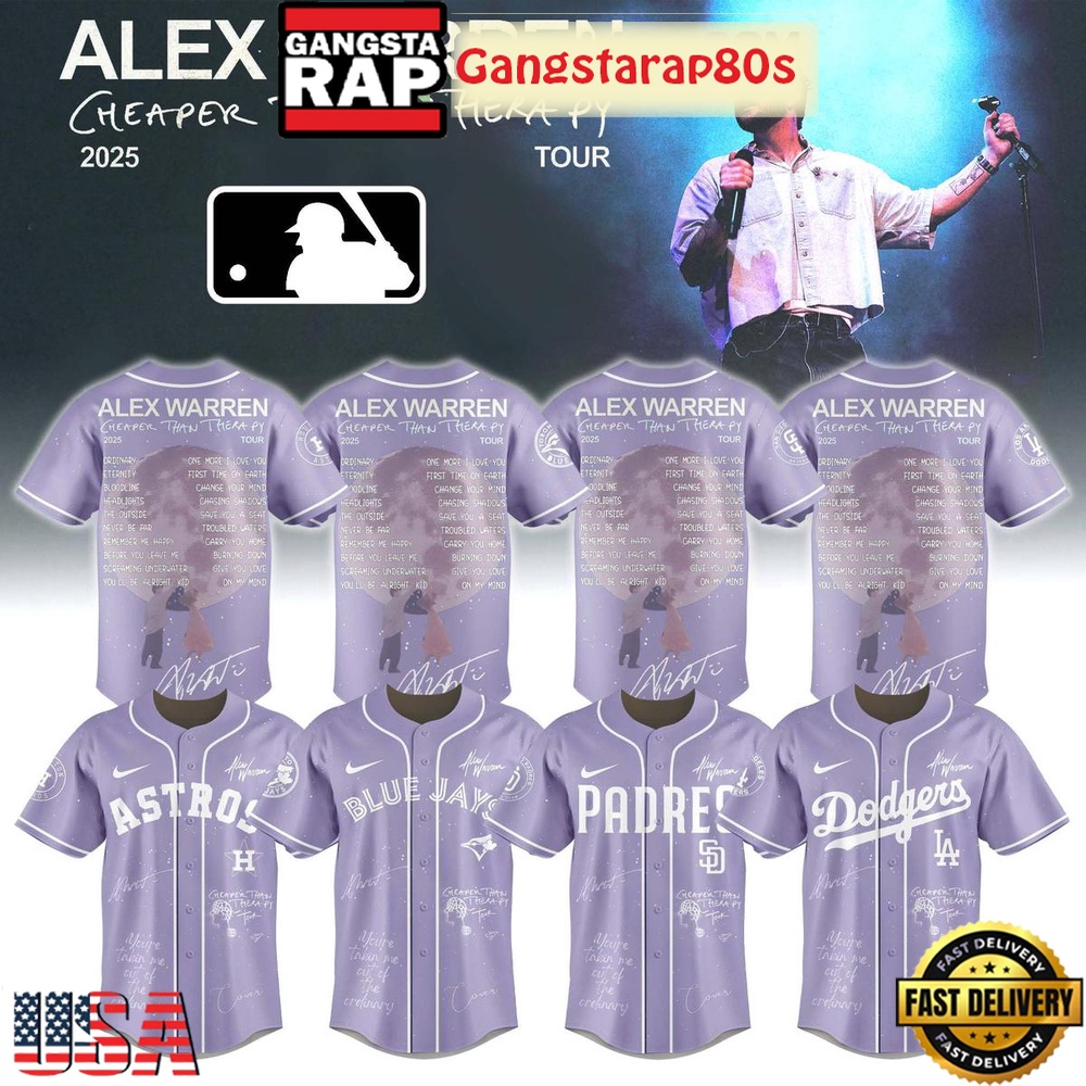 MLB All Team x Alex Warren Tour 2025 Baseball Jersey
