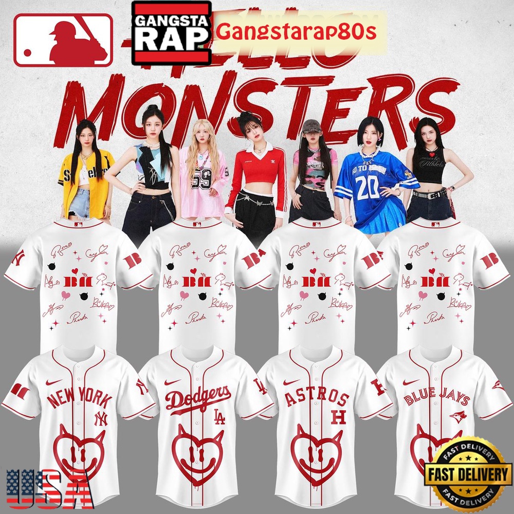 MLB All Team x Babymonster Tour 2025 Baseball Jersey Shirt