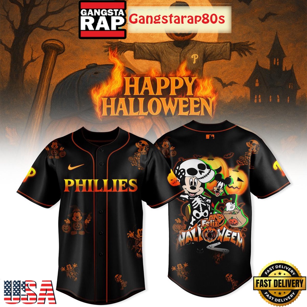 MLB All Team x Disney Happy Halloween Party 2025 Baseball Jersey Shirt