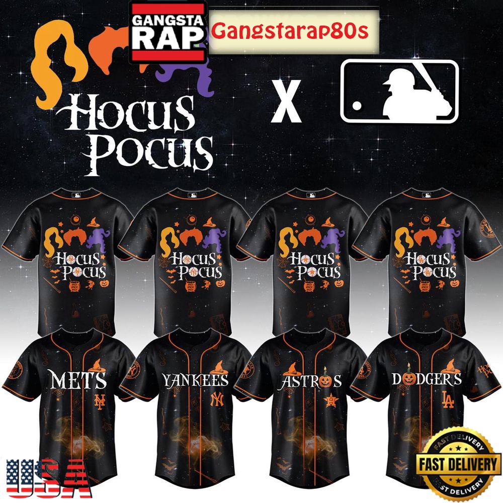 MLB All Team x Hocus Pocus 2025 Baseball Jersey Shirt