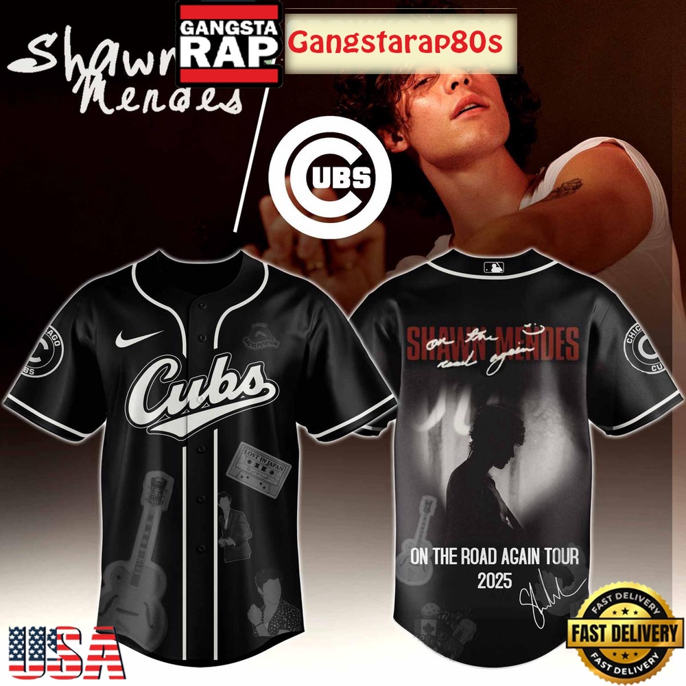 MLB Custom Team x Shawn Mendes On The Road Again Tour Baseball Jersey Shirt