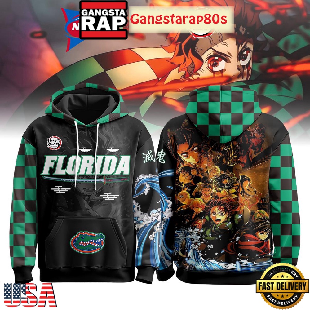 NCAA Custom Team x Demon Slayer Infinity Castle All Over Print Hoodie