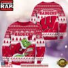 NCAA Wisconsin Badgers x Grinch Christmas Ugly Sweater