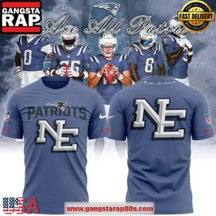 New England Patriots 2025 NFL Nike Rivalries We are all Patriots 3D Shirt