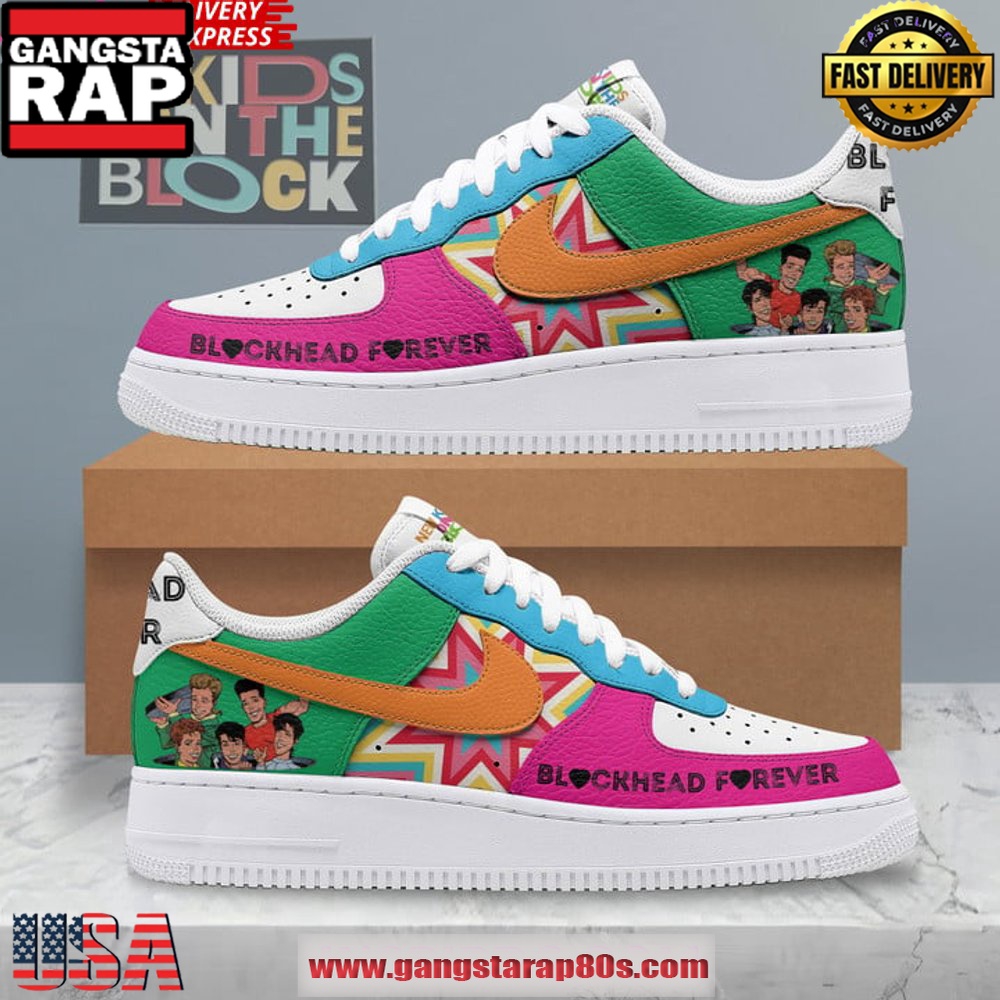 New Kids On The Block Blockhead Forever Air Force 1 Sneakers Shoes New Kids On The Block Blockhead Forever Air Force 1 Sneakers Shoes
