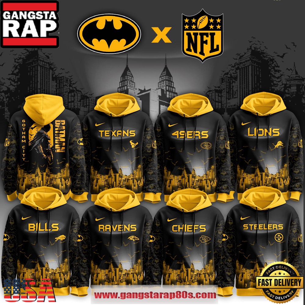 NFL All Team x Batman Halloween Special Edition Hoodie Shirt FootBall Fans