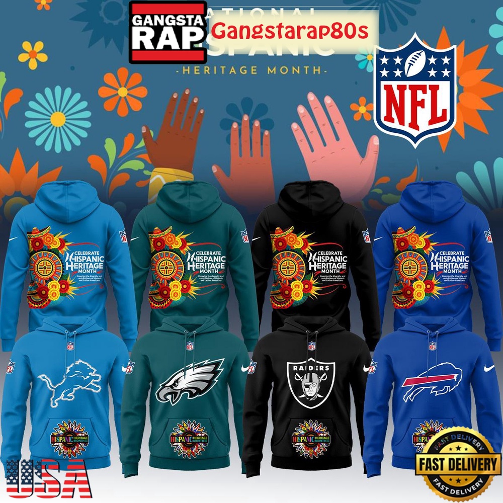 NFL Custom Team Celebration Hispanic And Latino Heritage Month Unisex 3D Hoodie