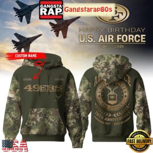 NFL Custom Team Happy Birthday US Air Force 78th Anniversary Unisex 3D Hoodie