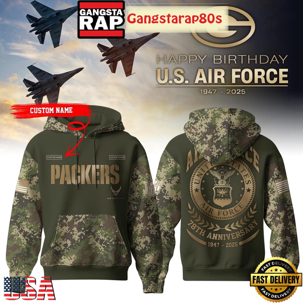 NFL Custom Team Happy Birthday US Air Force 78th Anniversary Unisex 3D Hoodie NFL Custom Team Happy Birthday US Air Force 78th Anniversary Unisex 3D Hoodie