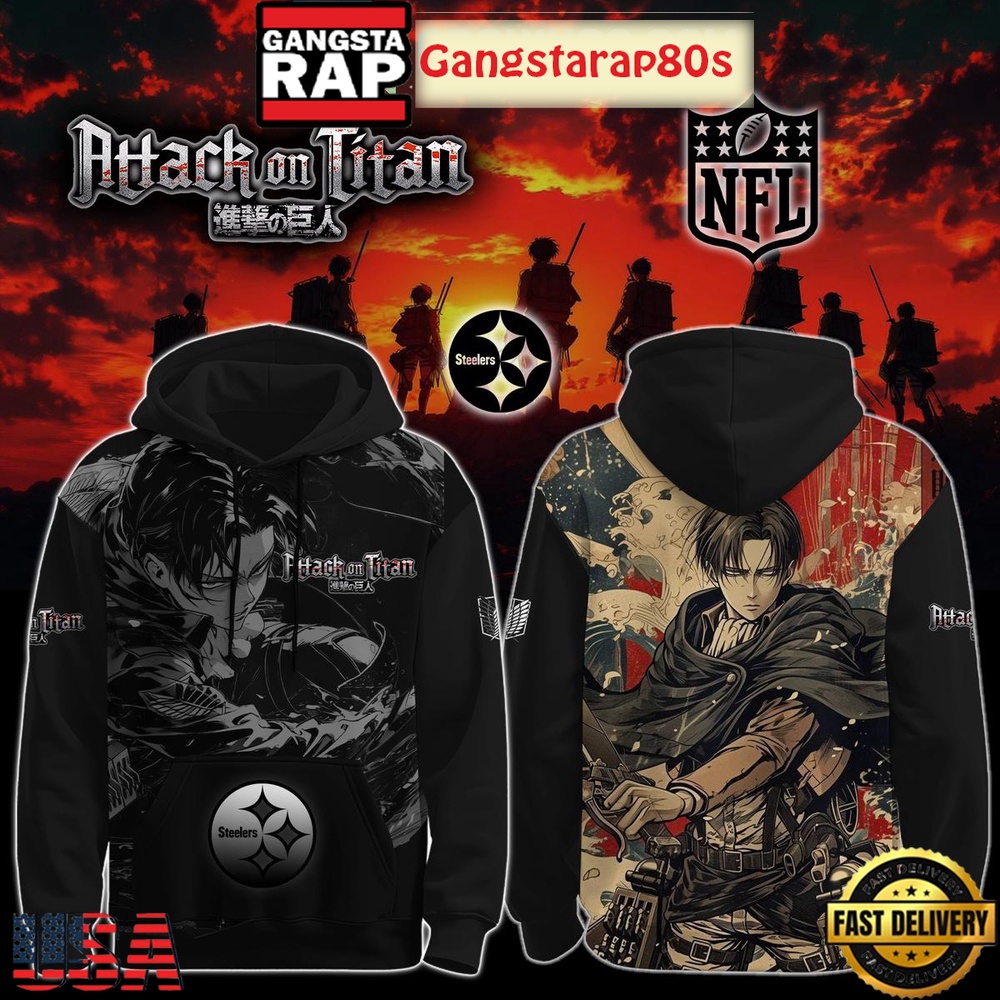 NFL Custom Team x Attack On Titan 2025 Unisex 3D Hoodie