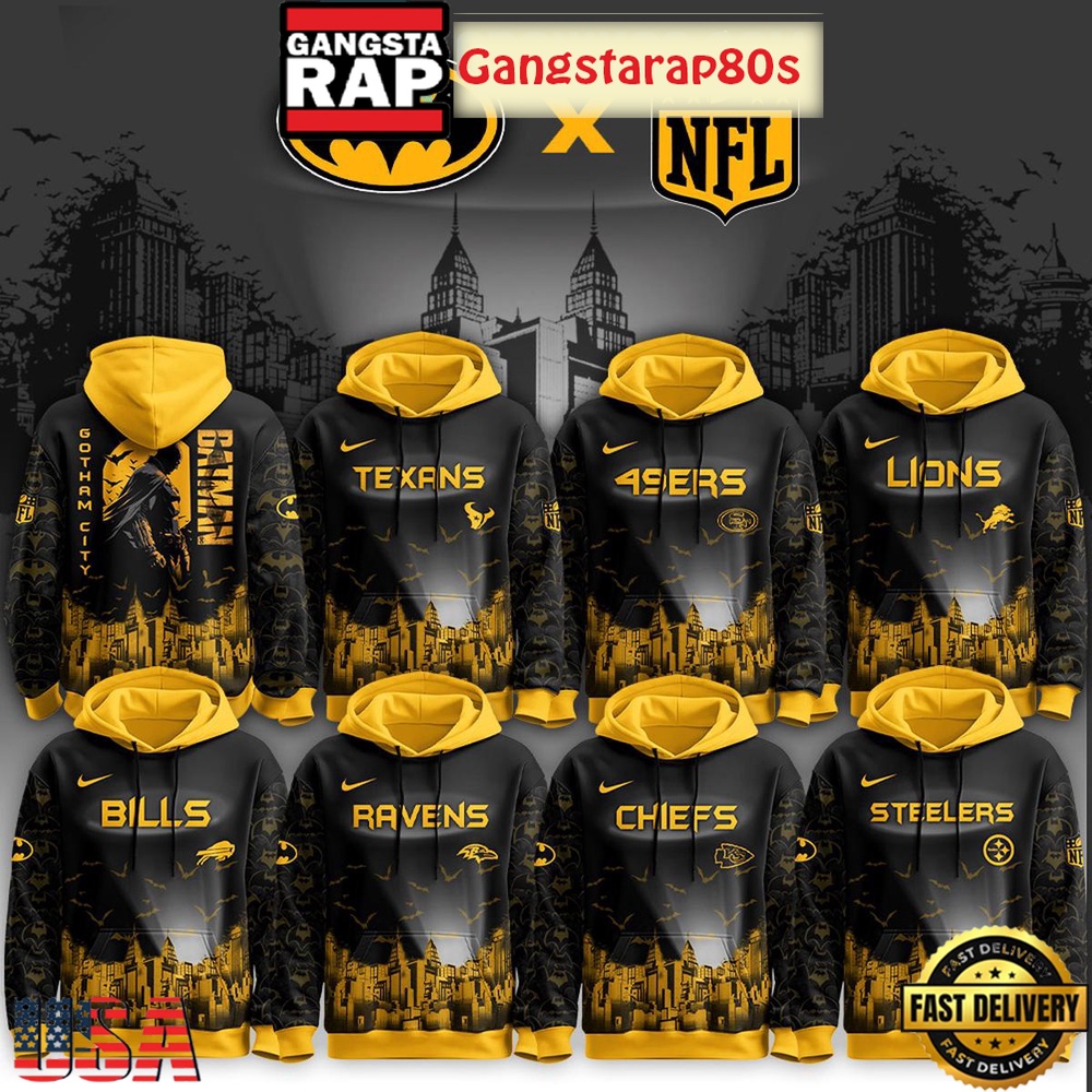 NFL Custom Team x DC Batman Unisex 3D Hoodie