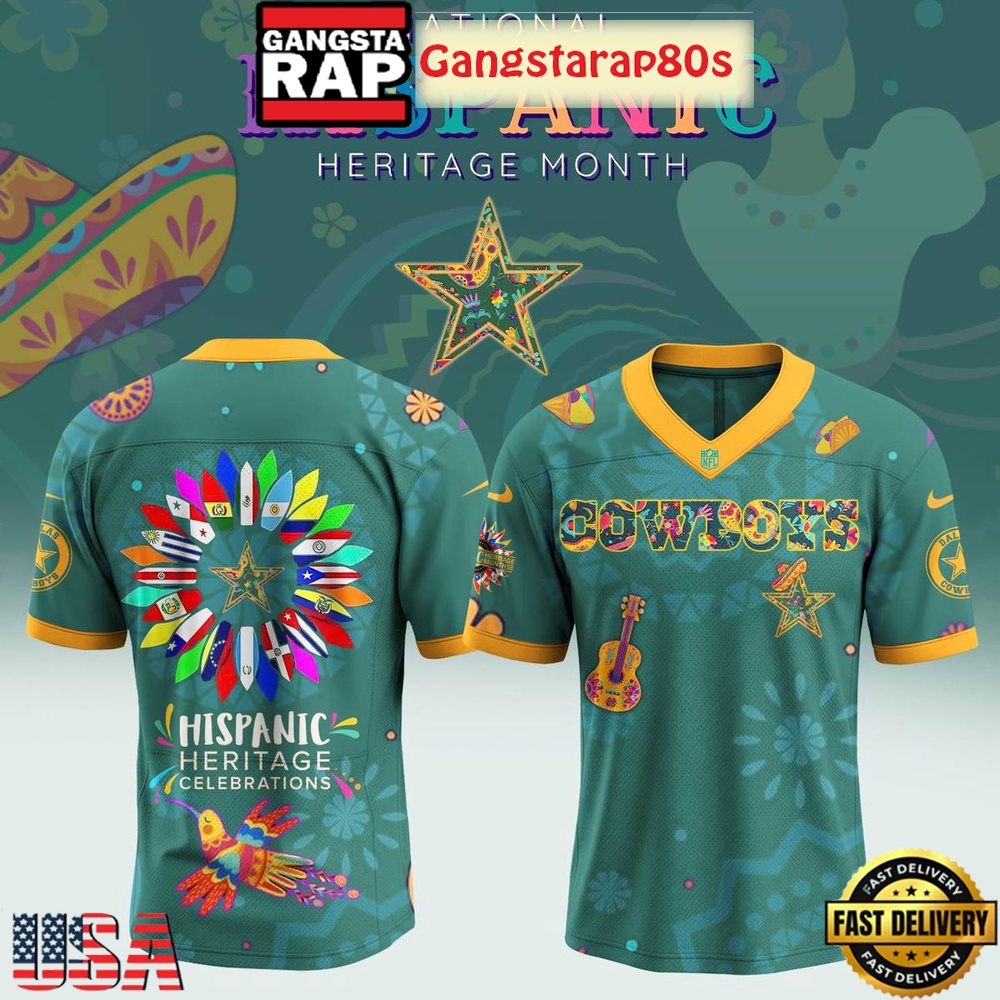 NFL Custom Team x Hispanic Heritage Month 2025 New Design Football Jersey NFL Custom Team x Hispanic Heritage Month 2025 New Design Football Jersey