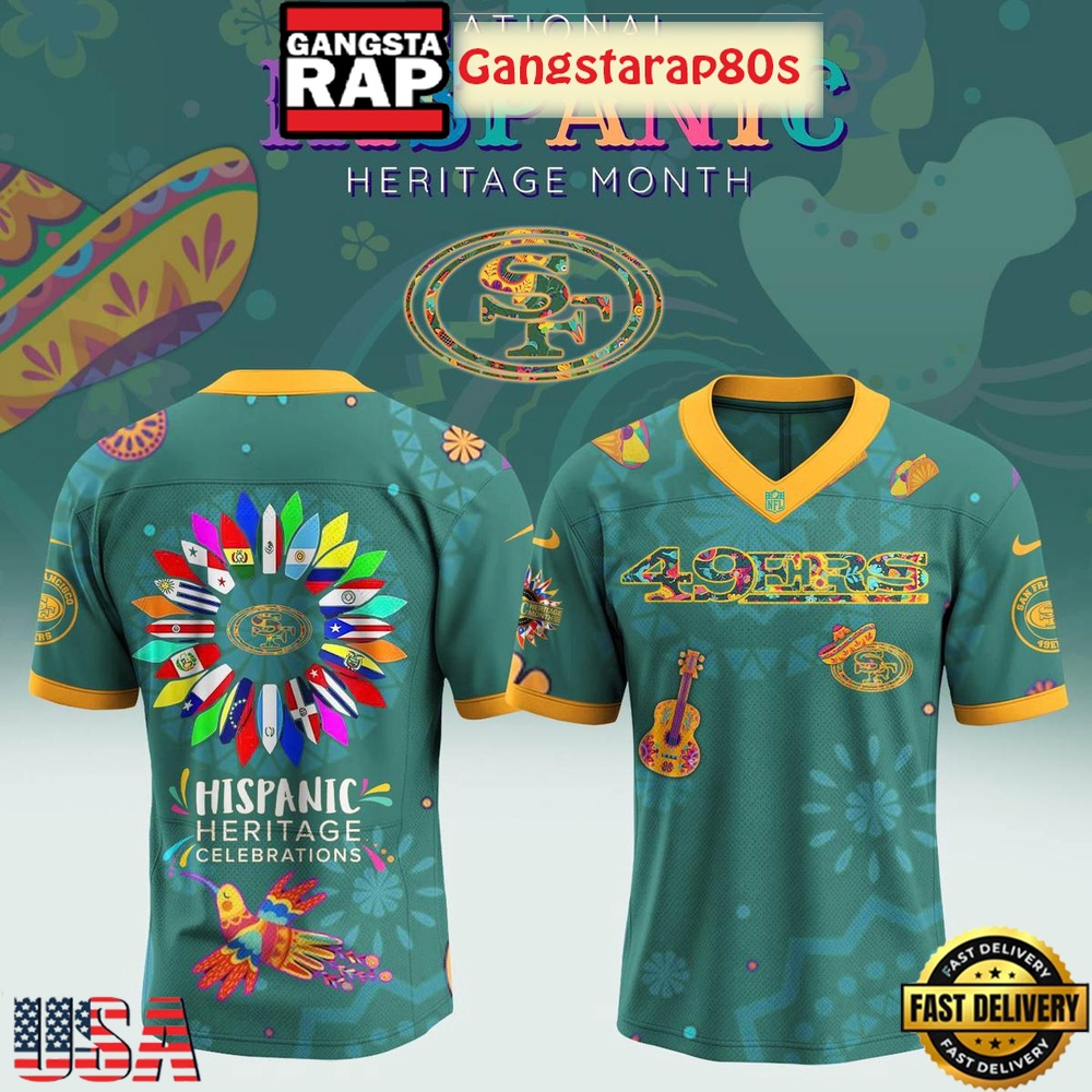 NFL Custom Team x Hispanic Heritage Month 2025 New Design Football Jersey NFL Custom Team x Hispanic Heritage Month 2025 New Design Football Jersey