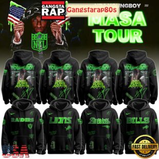 NFL Custom Team x Young Boy Masa Tour 2025 Unisex 3D Hoodie