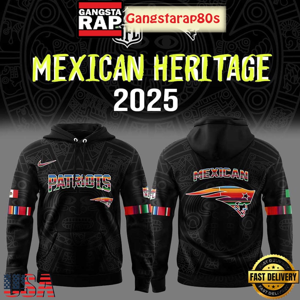 NFL New England Patriots Mexican Heritage 2025 All Over Print Hoodie