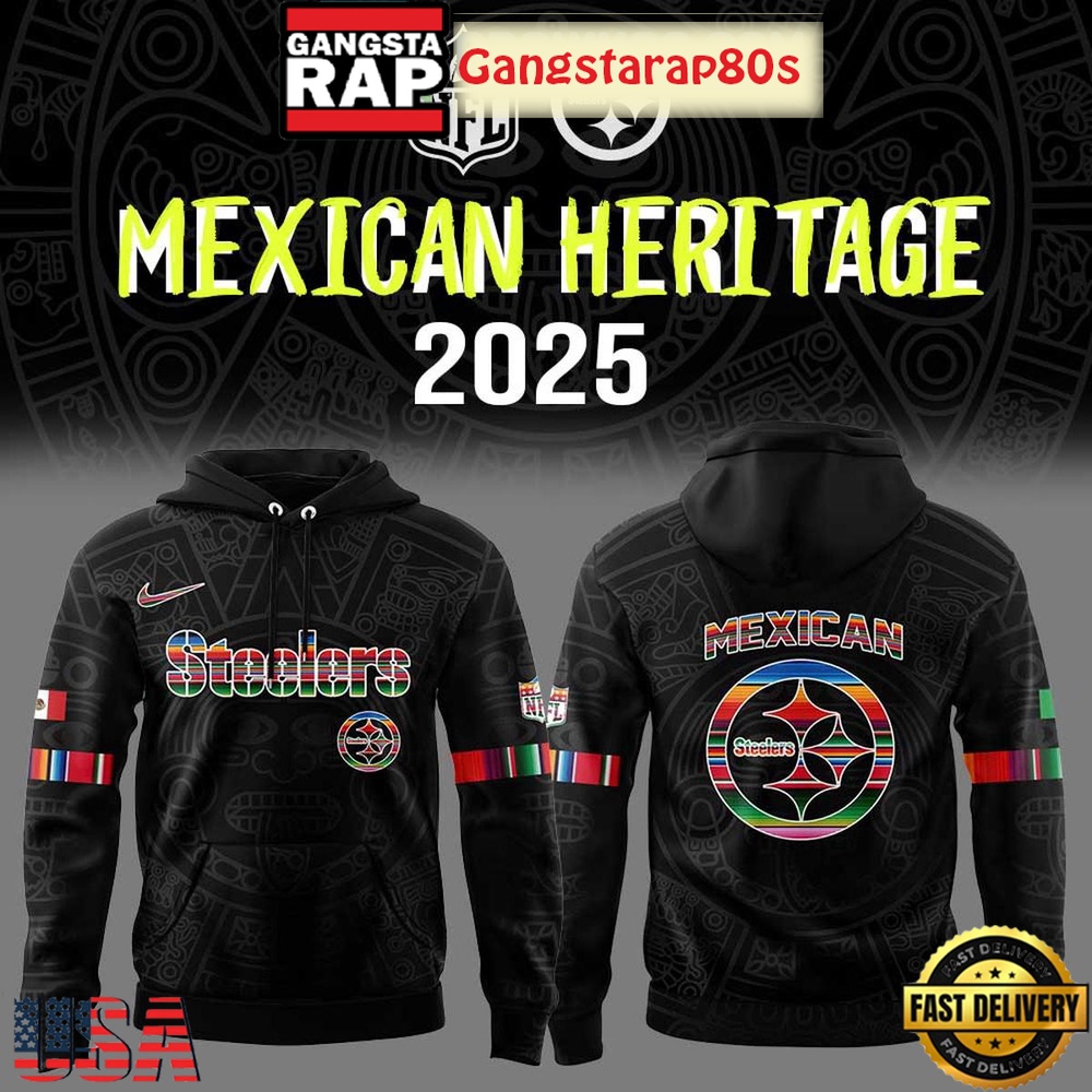 NFL Pittsburgh Steelers Mexican Heritage 2025 All Over Print Hoodie