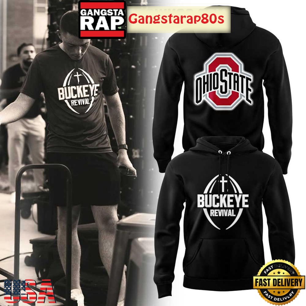 Ohio State Buckeyes Revival Jesus All Over Print Hoodie
