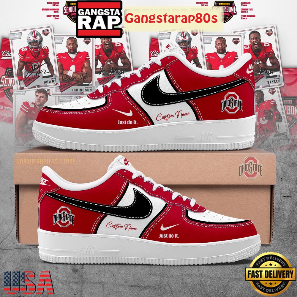 Ohio State Buckeyes Welcome The New Season 2025 Air Force Custom 1 Shoes Running Sneakers