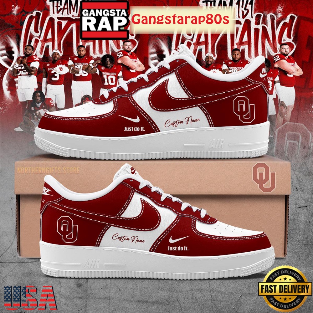 Oklahoma Sooners Welcome The New Season 2025 Air Force Custom 1 Shoes Running Sneakers