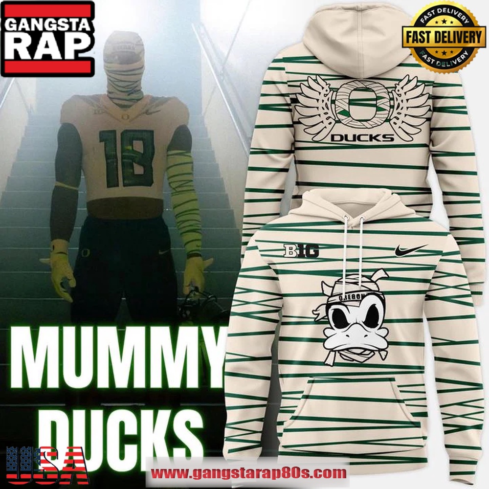 Oregon Ducks Mummy Mode White Combo 2025 Special Edition Hoodie Shirt