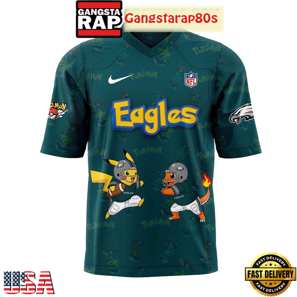 Philadelphia Ealges x Pokemon Go 2025 New Design Football Jersey