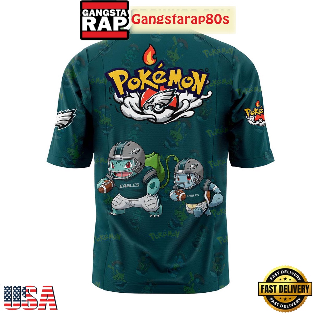 Philadelphia Ealges x Pokemon Go 2025 New Design Football Jersey Philadelphia Ealges x Pokemon Go 2025 New Design Football Jersey
