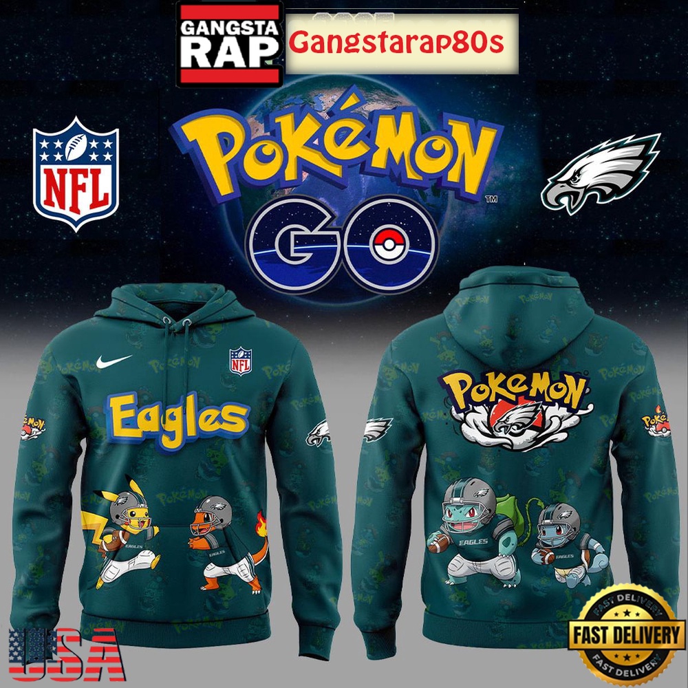 Philadelphia Ealges x Pokemon Go 2025 Unisex 3D Hoodie