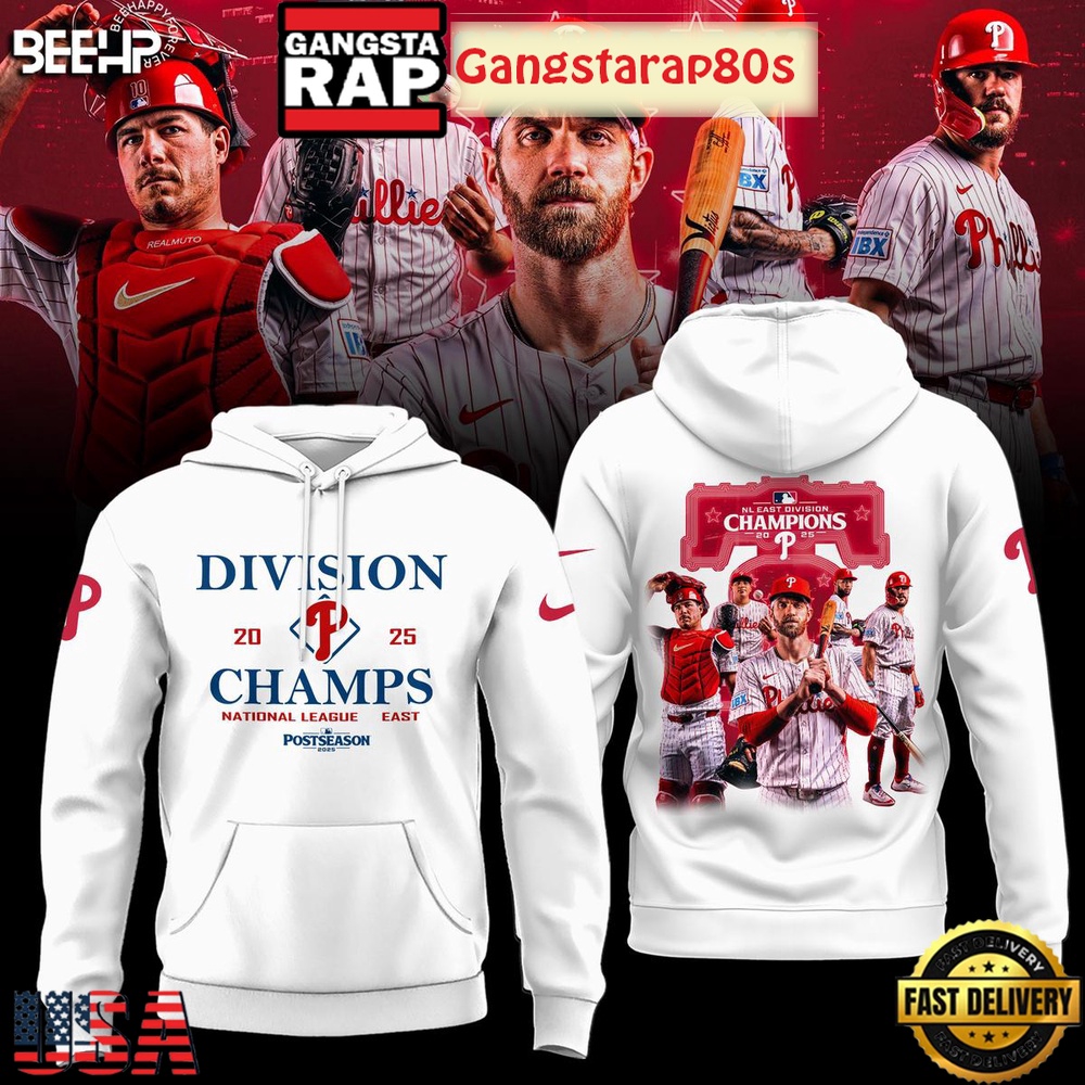 Philadelphia Phillies NL East Division Champions 2025 Back To Back Unisex 3D Hoodie