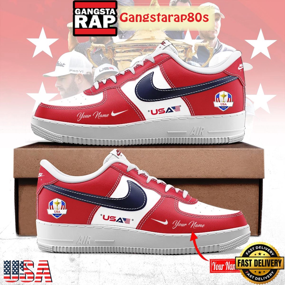 Ryder Cup USA 2025 Custom Air Force 1 Shoes Running Sneakers Ryder Cup USA 2025 Custom Air Force 1 Shoes Running Sneakers