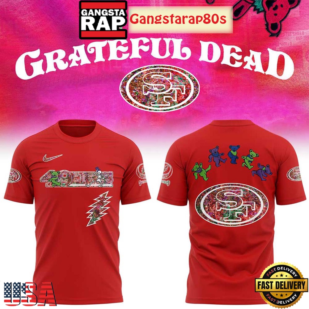 San Francisco 49ers Celebration Grateful Dead 60 Years Night Unisex 3D Shirt