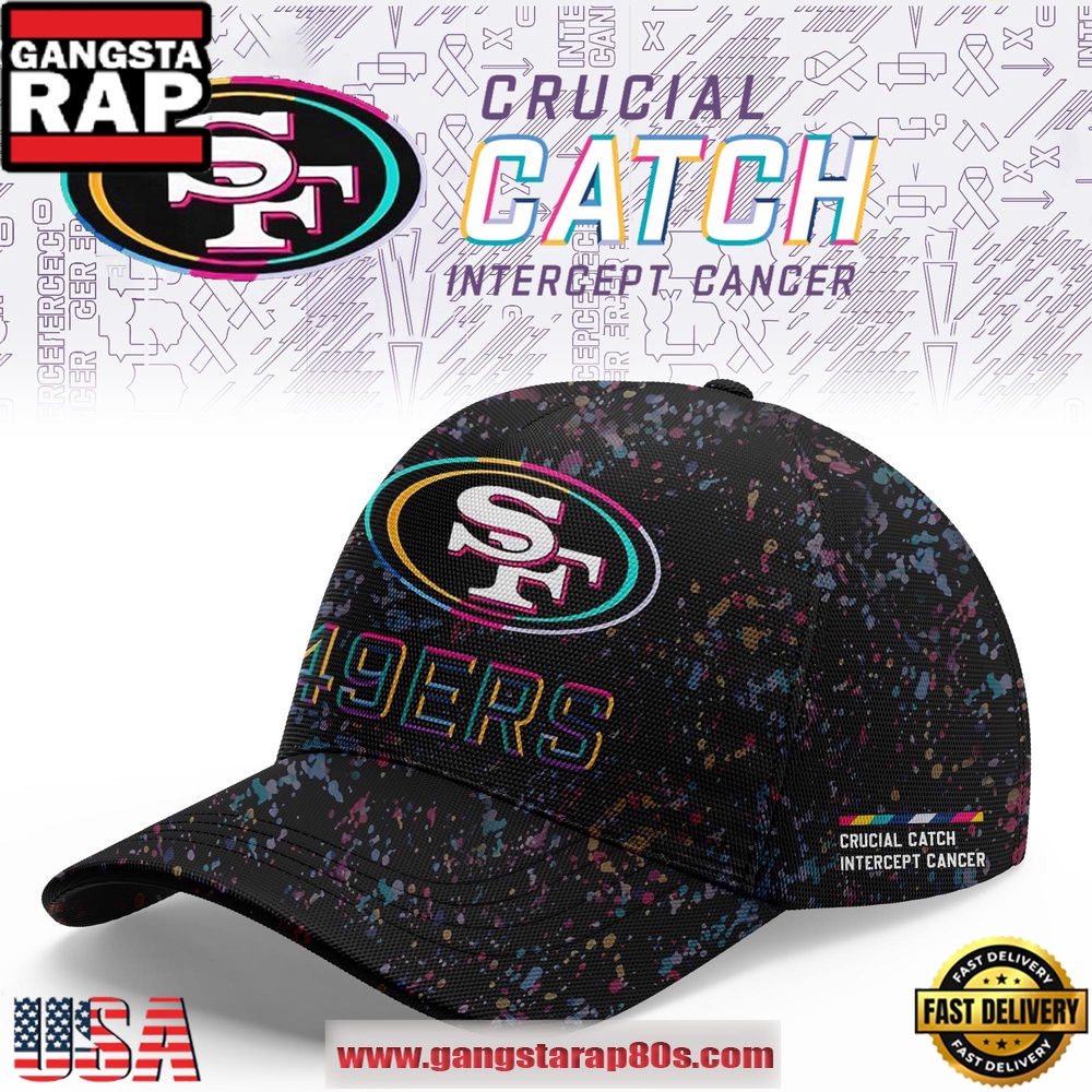San Francisco 49ers Crucial Catch Intercept Cancer 2025 Limited Edition Classic Cap Hats