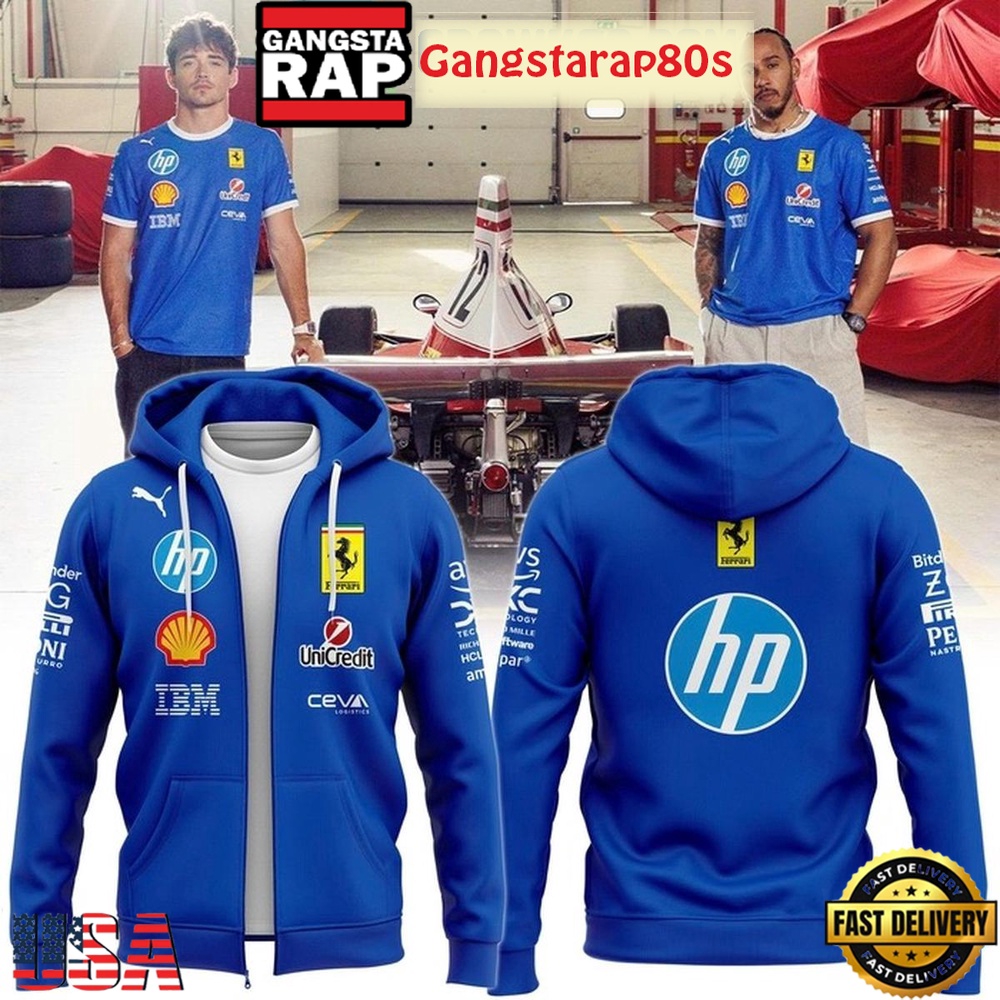 Scuderia Ferrari HP 2025 Monza Blue Unisex 3D Hoodie