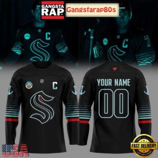 Seattle Kraken Darkness New Season Custom Hockey Jersey
