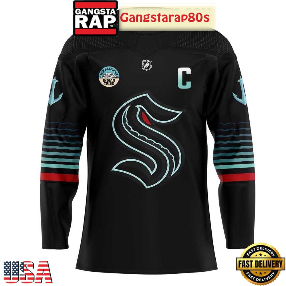 Seattle Kraken Darkness New Season Custom Hockey Jersey