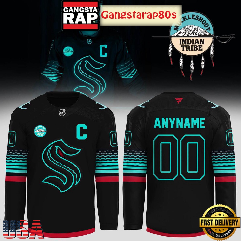 Seattle Kraken x Muckleshoot Indian Tribe Custom 2025 Hockey Jersey