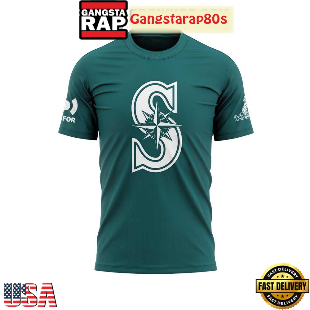 Seattle Mariners First Responders Day All Over Print T Shirt