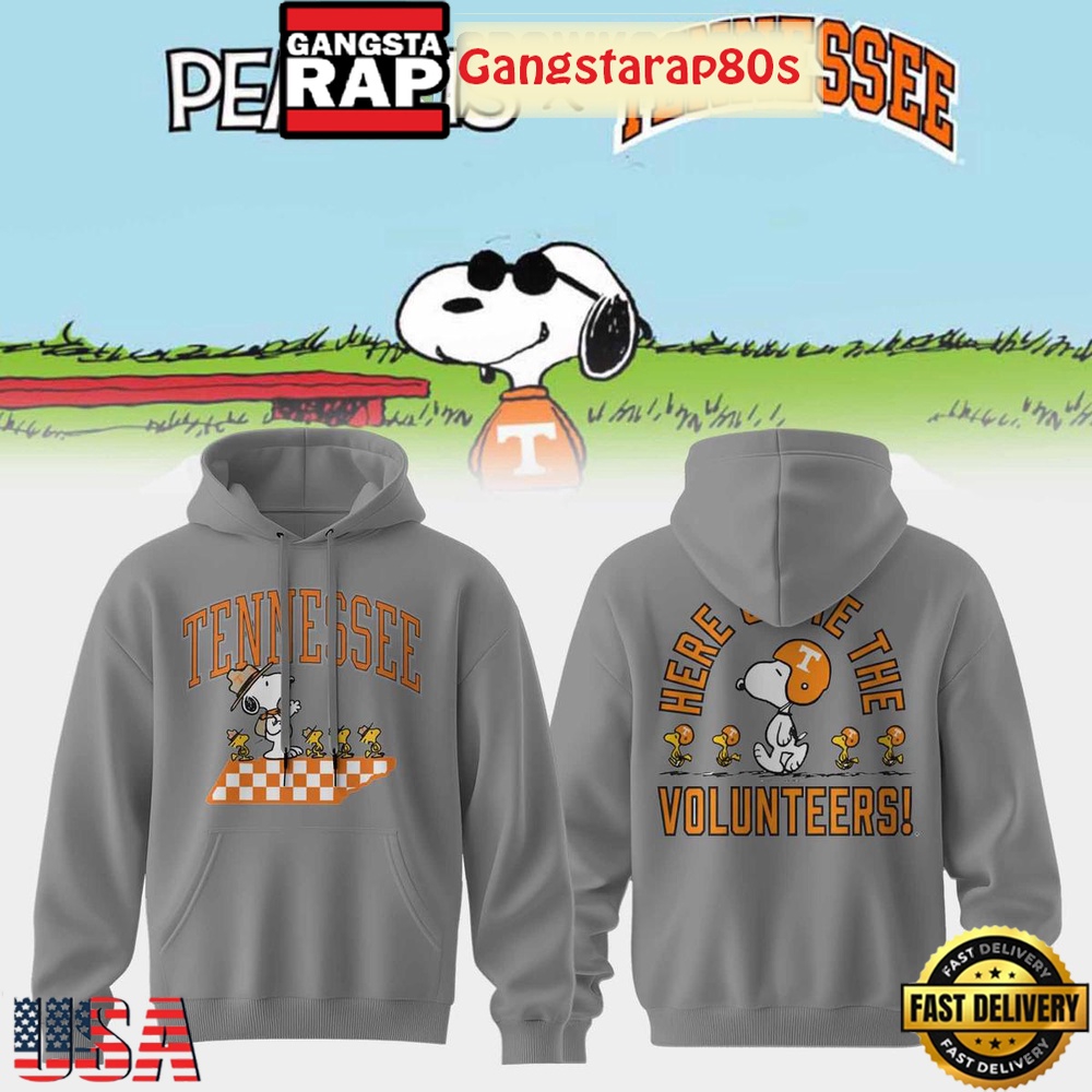 Snoopy Here Come The Volunteers Grey All Over Print Hoodie Snoopy Here Come The Volunteers Grey All Over Print Hoodie