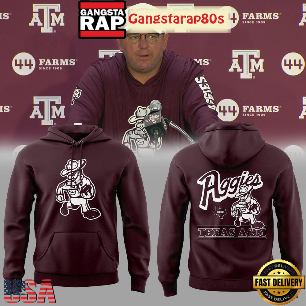 Texas A&M Aggies 47 Football Ol Sarge Franklin All Over Print Hoodie