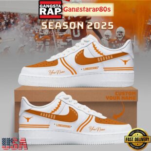 Texas Longhorns Football New Season 2025 Special Custom Air Force 1 Sneakers Shoes
