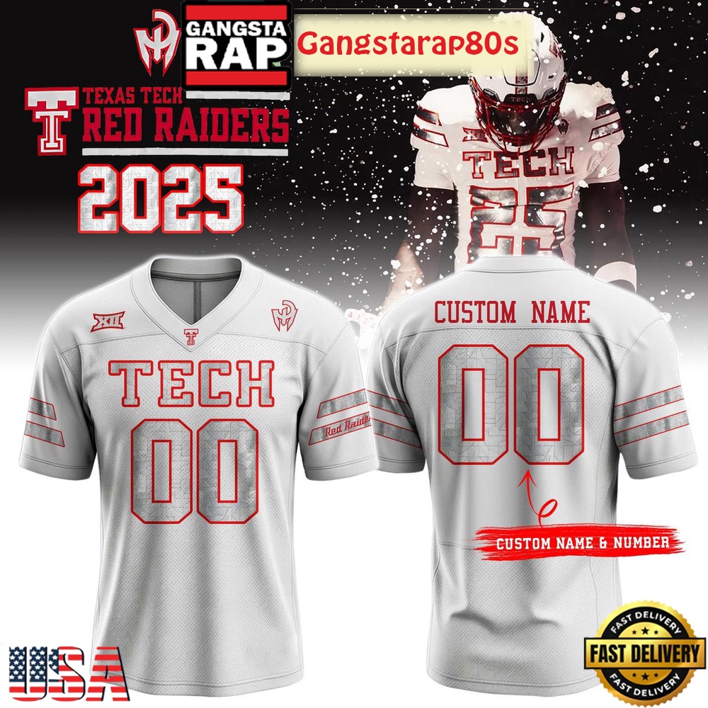 Texas Tech Red Raiders New Uniform 2025 Custom Football Jersey