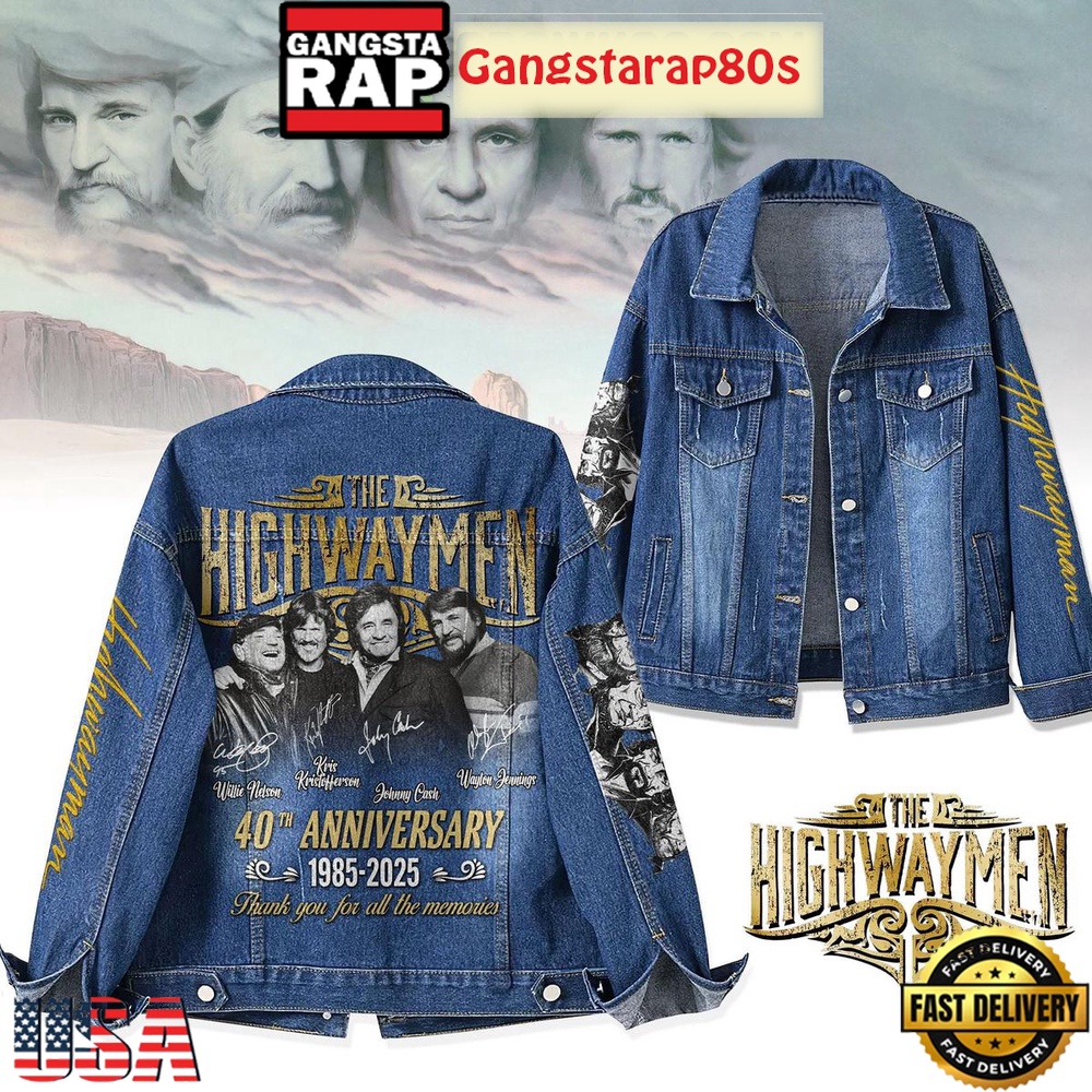The Highwaymen 40th Anniversary 1985 2025 Memories Limited Edition Denim Jacket
