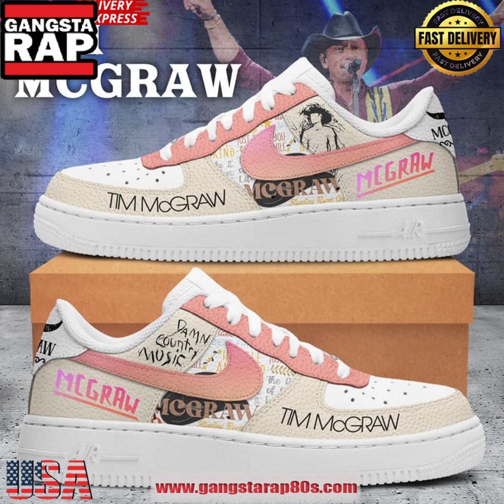 Tim McGraw Collab Nike New Edition Air Force 1 Sneakers Shoes