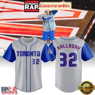Toronto Blue Jays x Morgan Wallen Wearing A Roy Halladay 2025 Baseball Jersey