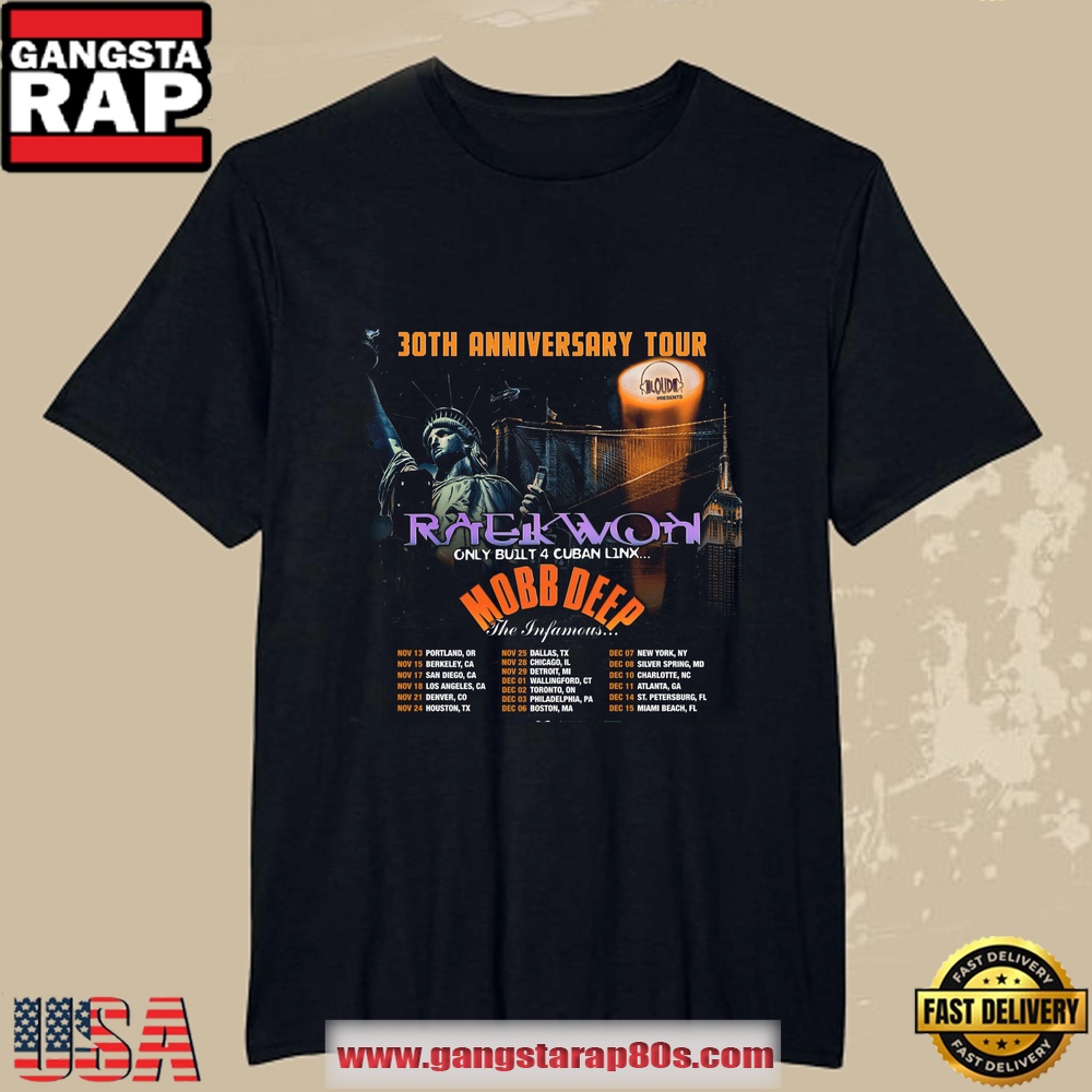 Vintage Wu Tang Clan 30th Anniversary 2025 Tour Shirt